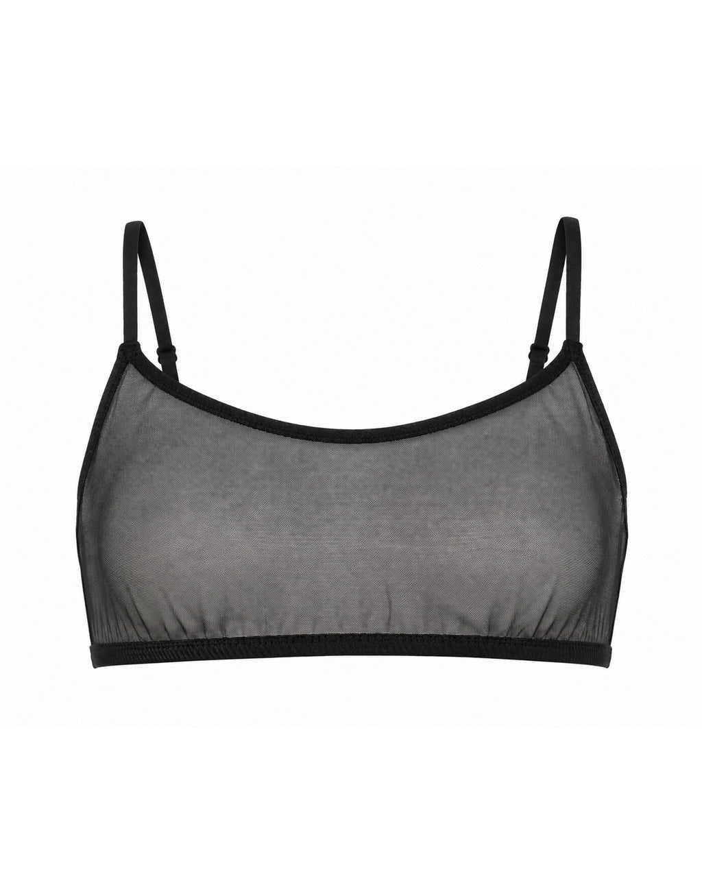 DOUUOD Reggiseno a Fascia in Tulle Nero