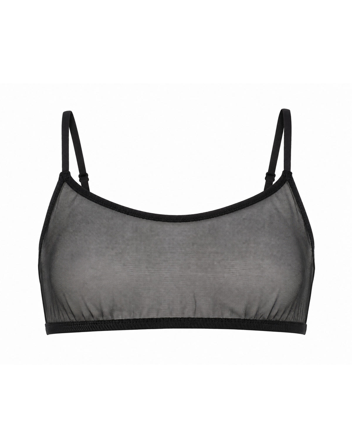 DOUUOD Reggiseno a Fascia in Tulle Nero
