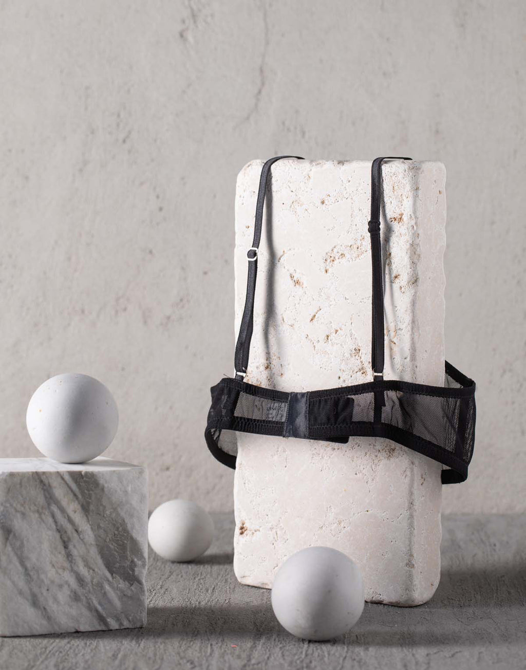 DOUUOD Reggiseno a Fascia in Tulle Nero
