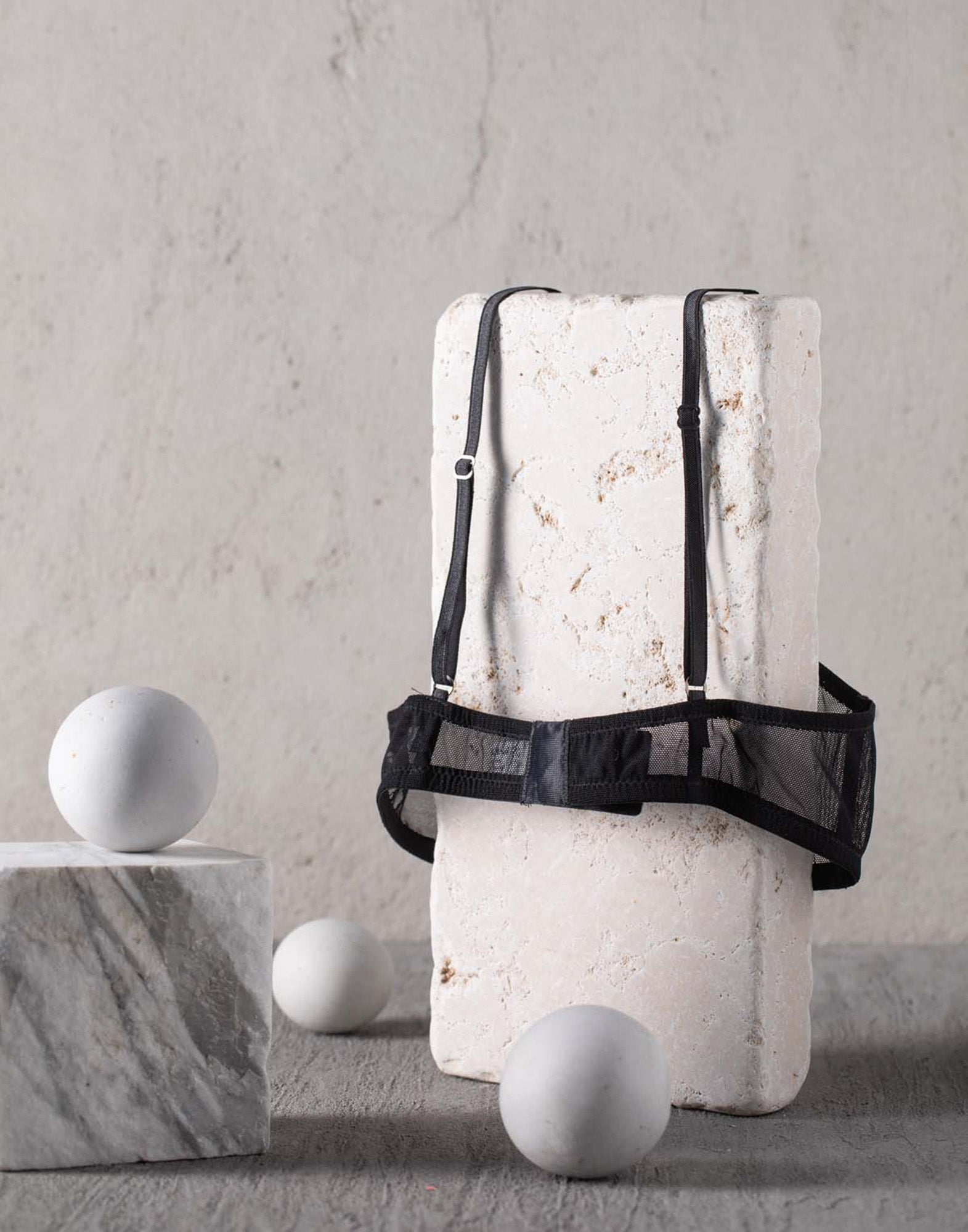 DOUUOD Reggiseno a Fascia in Tulle Nero