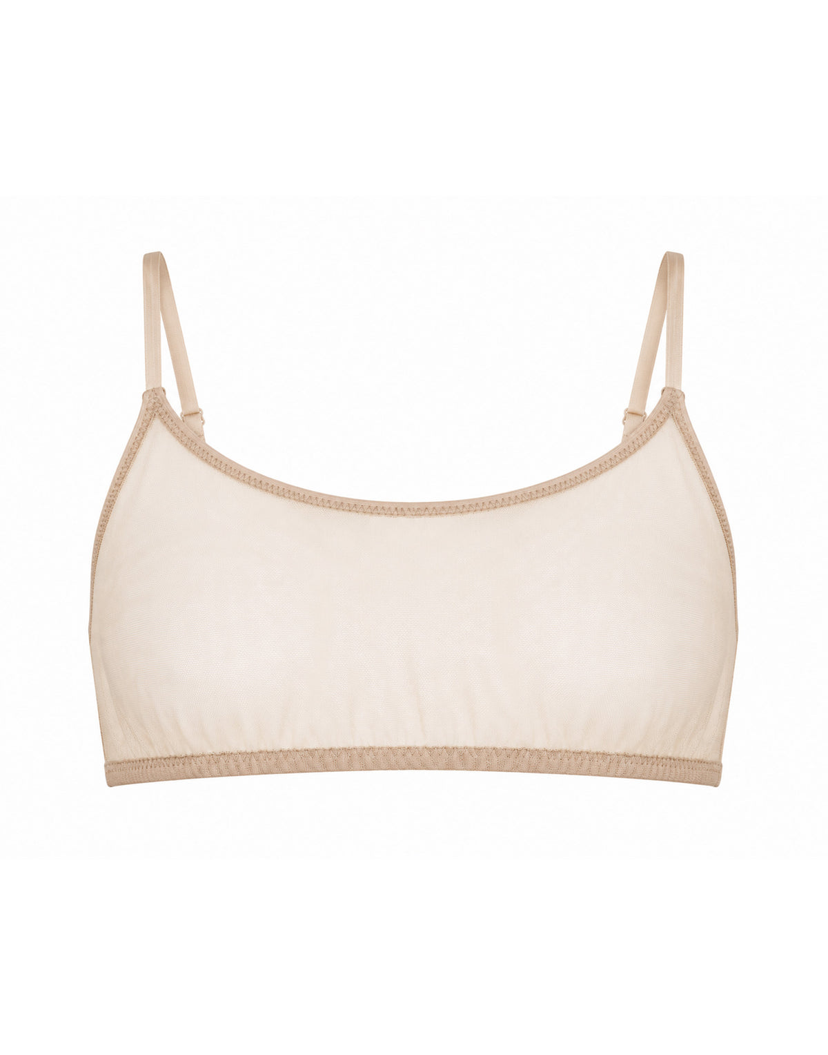 DOUUOD Reggiseno a Fascia in Tulle Nude