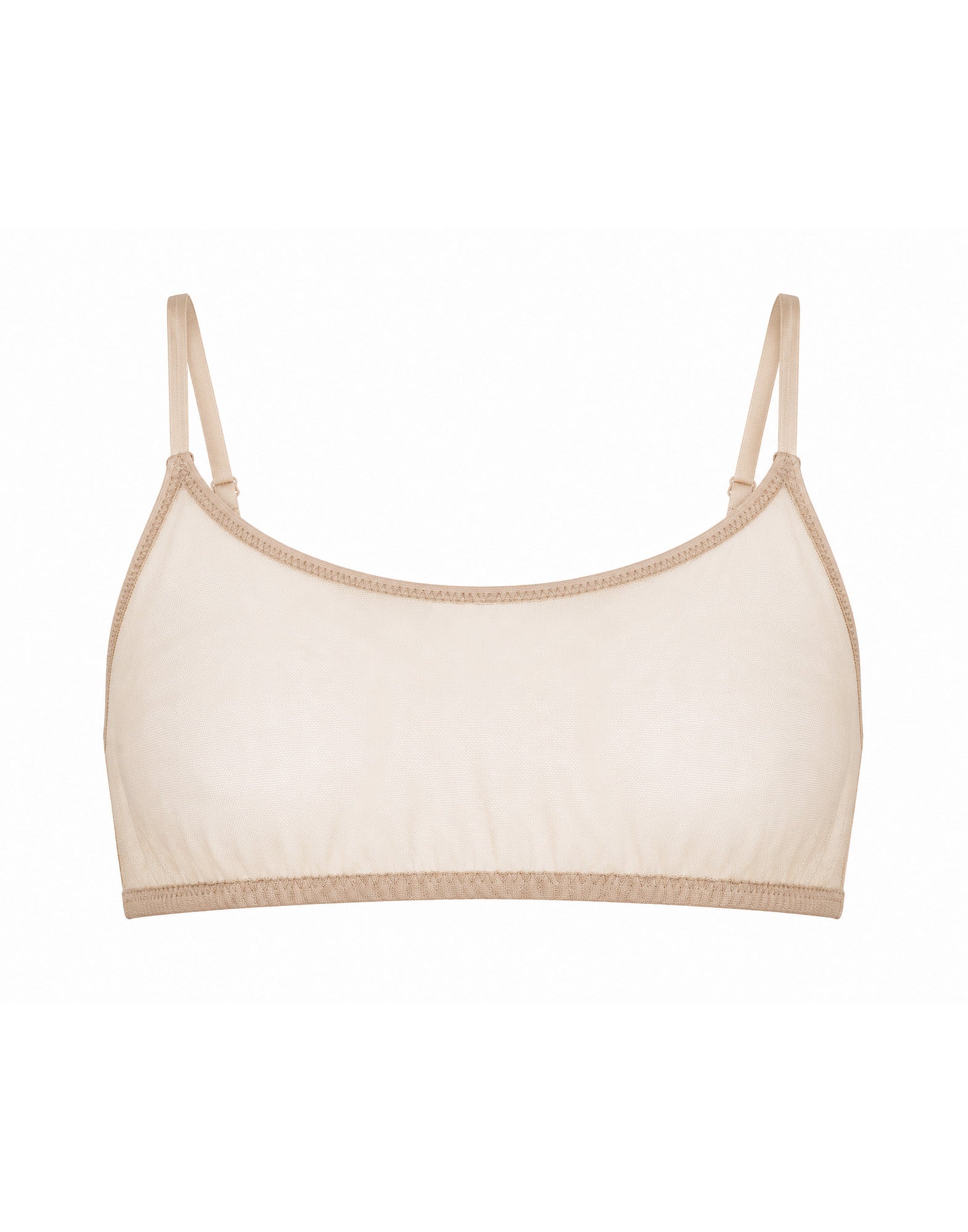 DOUUOD Reggiseno a Fascia in Tulle Nude