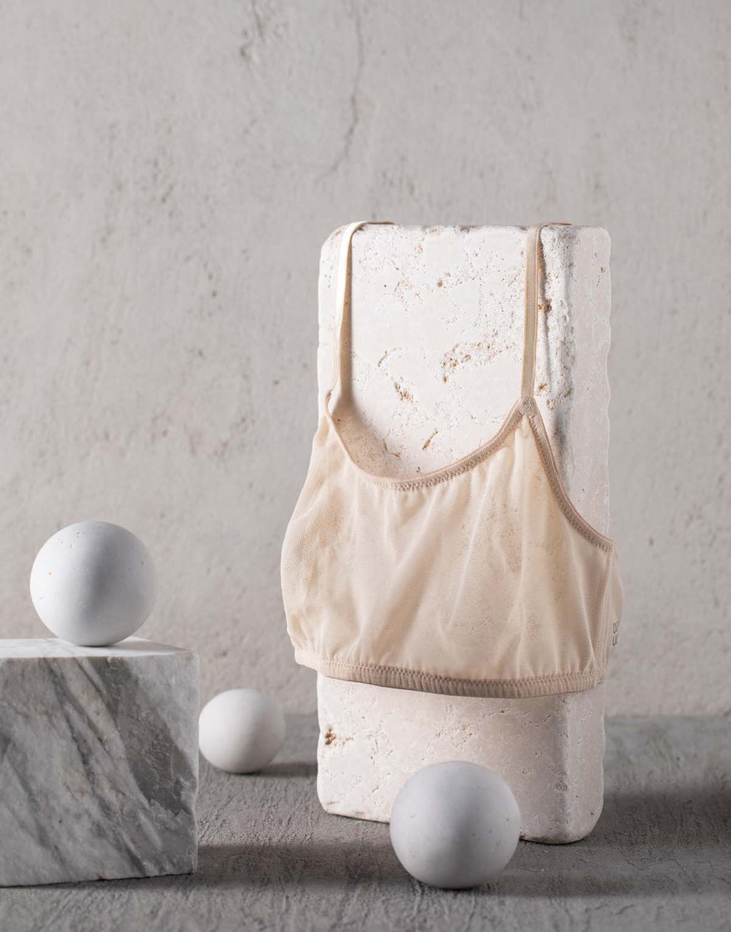 DOUUOD Reggiseno a Fascia in Tulle Nude