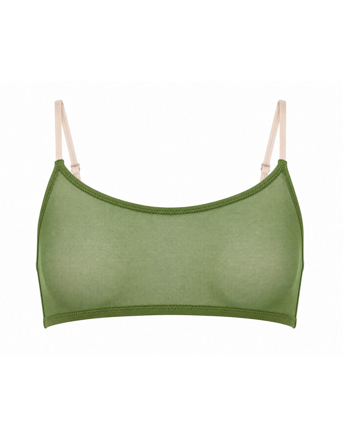 DOUUOD Reggiseno a Fascia in Tulle Verde
