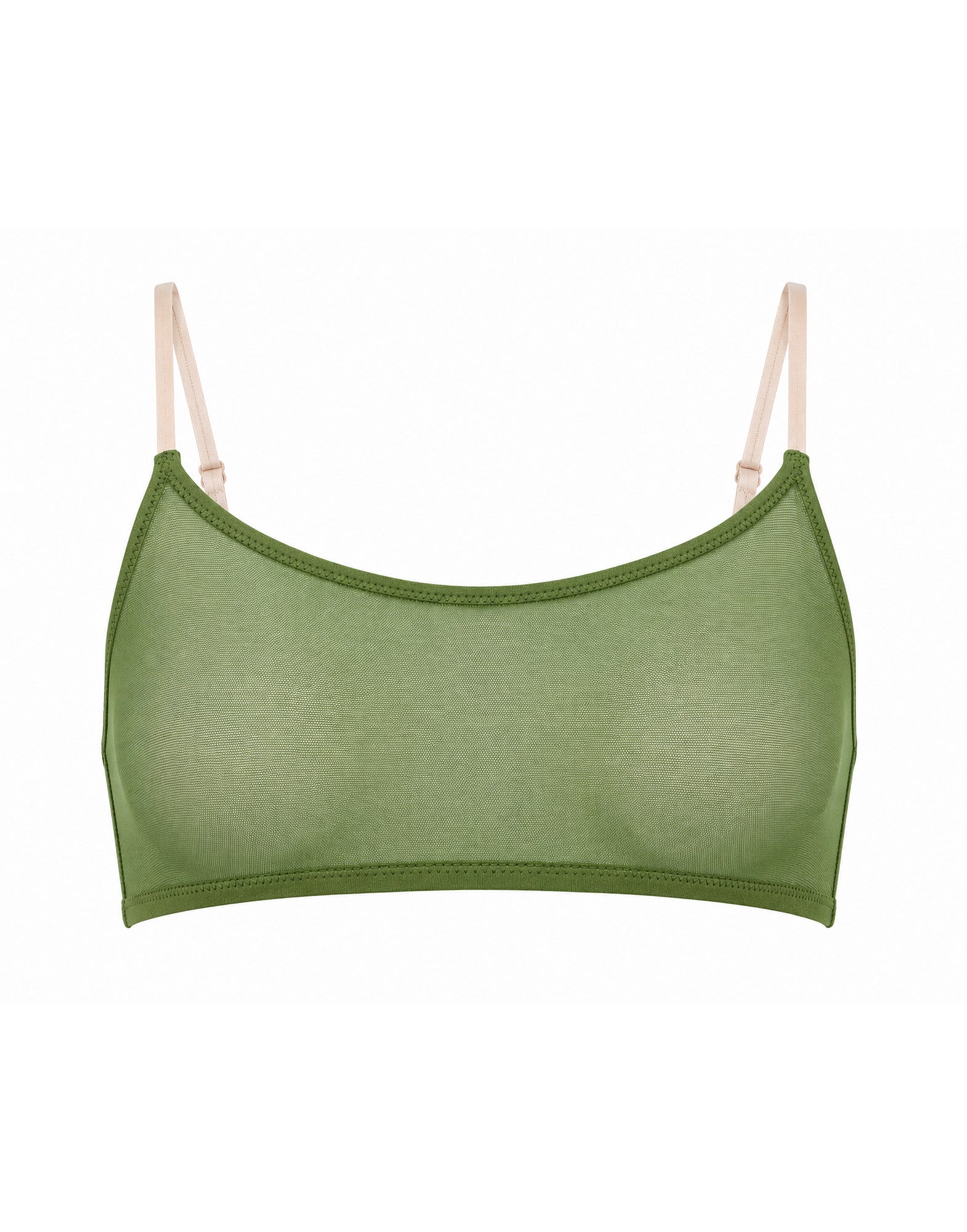DOUUOD Reggiseno a Fascia in Tulle Verde