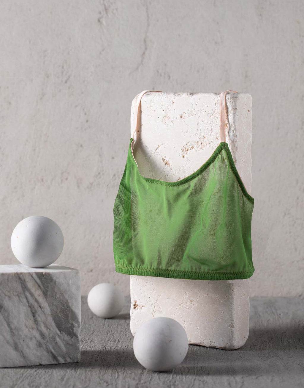 DOUUOD Reggiseno a Fascia in Tulle Verde