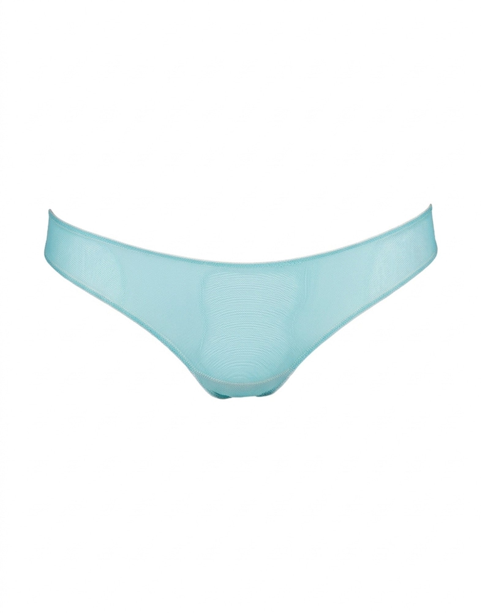 DOUUOD Slip a Brasiliana in Tulle Elasticizzato Tiffany