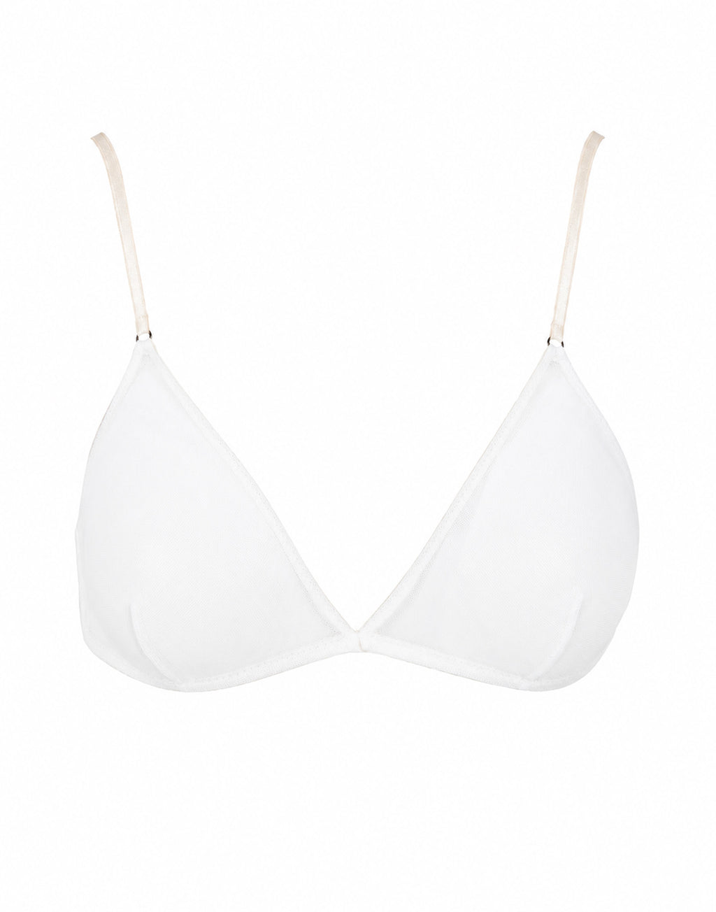DOUUOD Reggiseno a Triangolo in Tulle Elasticizzato Bianco