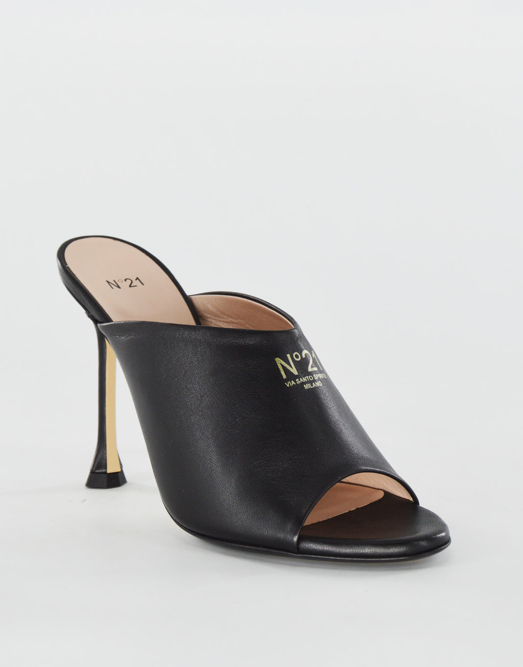 N°21 Mules con Logo Neri