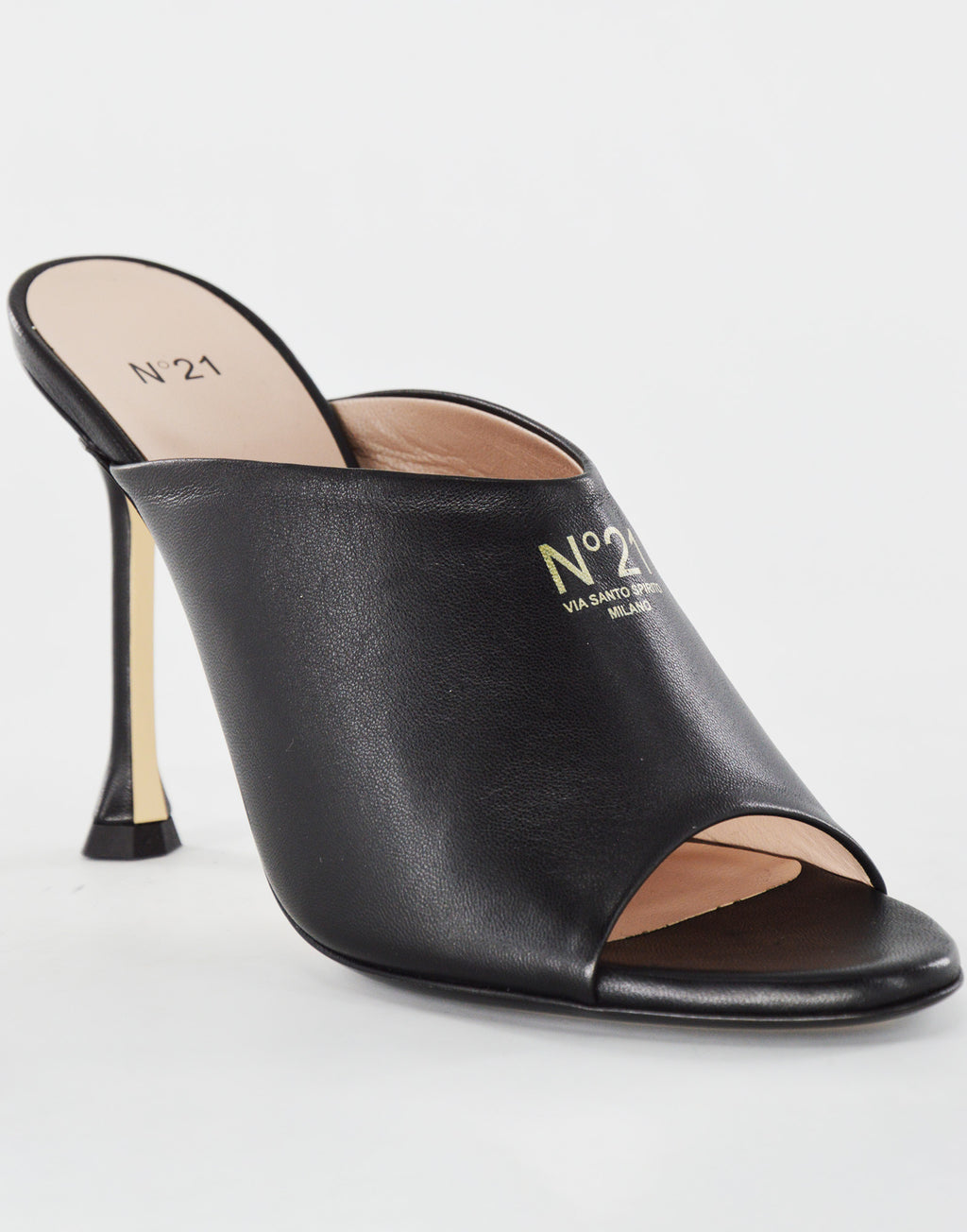 N°21 Mules con Logo Neri