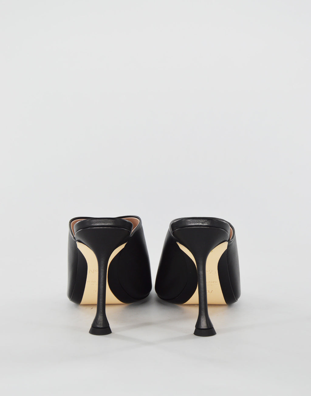 N°21 Mules con Logo Neri