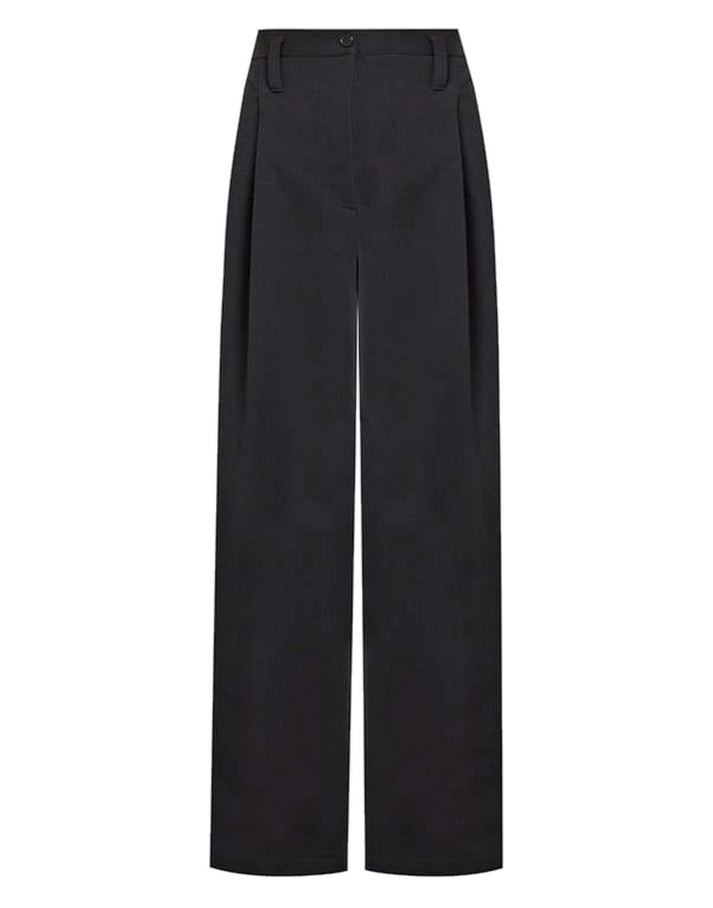 PHILOSOPHY Pantaloni a Vita Alta in Cotone Stretch Neri