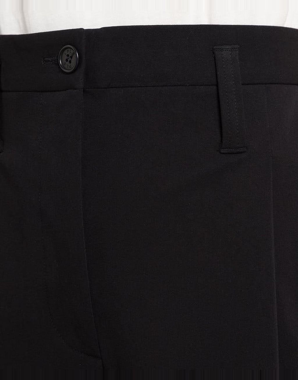 PHILOSOPHY Pantaloni a Vita Alta in Cotone Stretch Neri