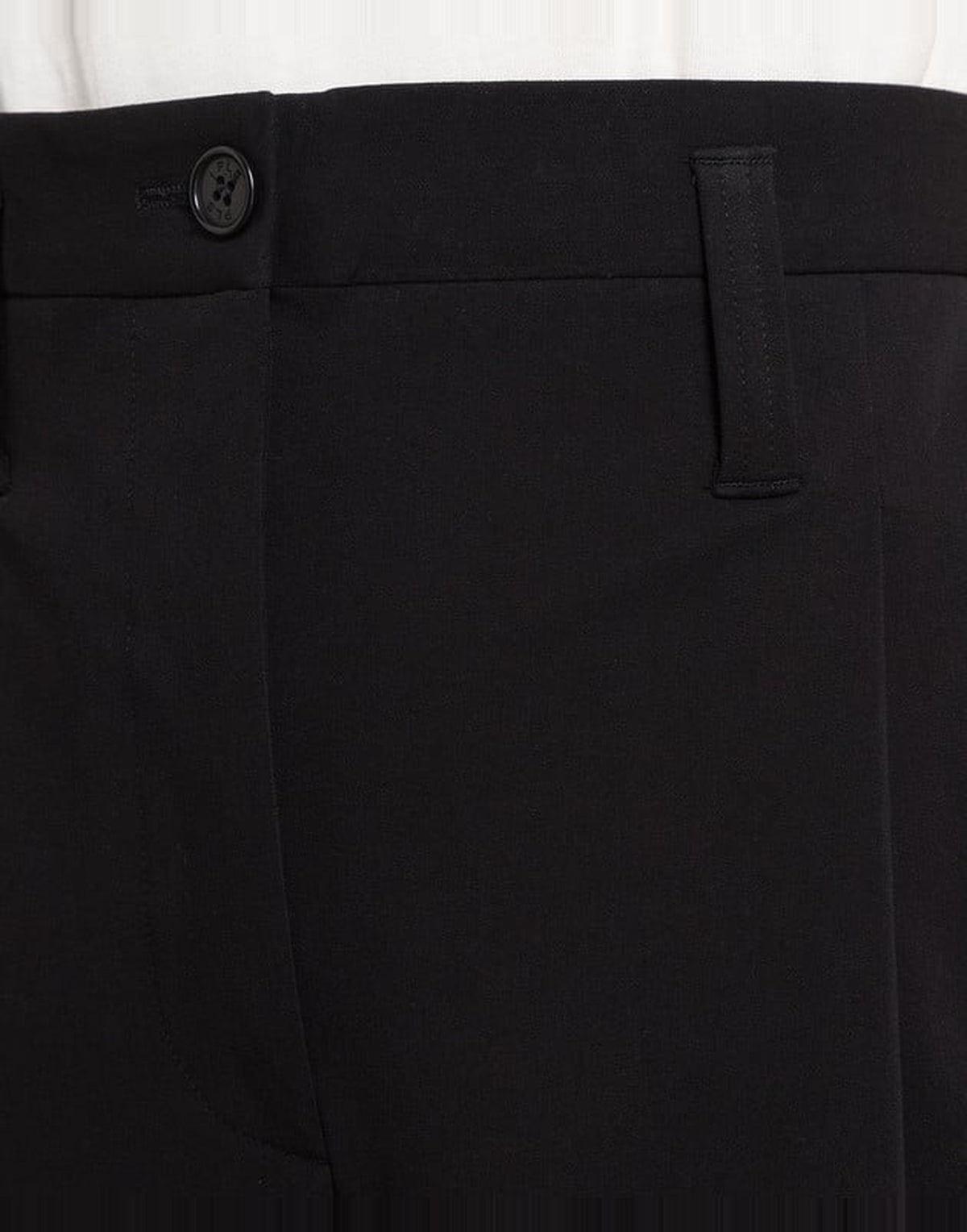 PHILOSOPHY Pantaloni a Vita Alta in Cotone Stretch Neri