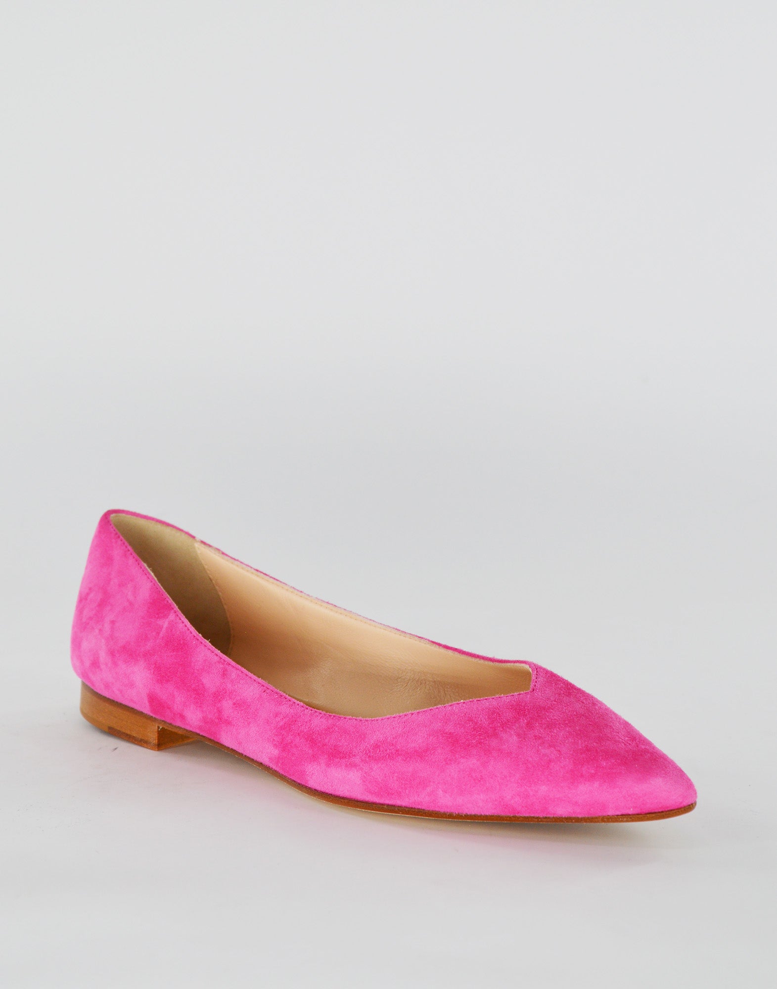 PROSPERINE Ballerina a Punta in Camoscio Fuxia