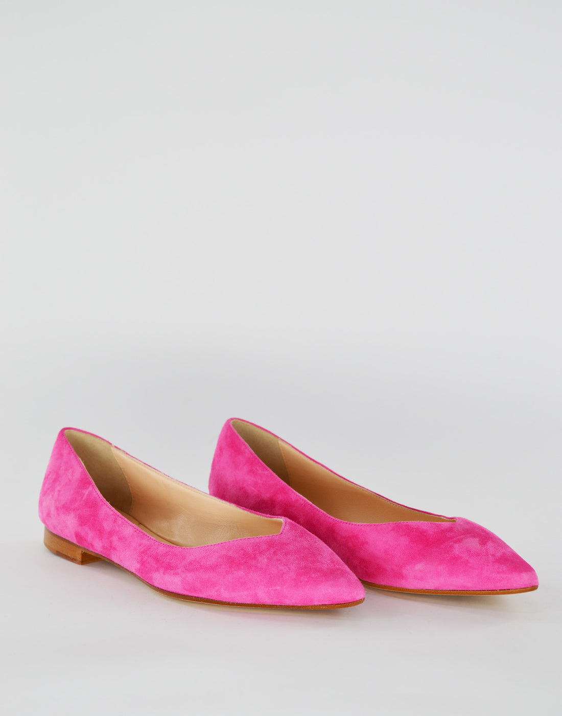 PROSPERINE Ballerina a Punta in Camoscio Fuxia