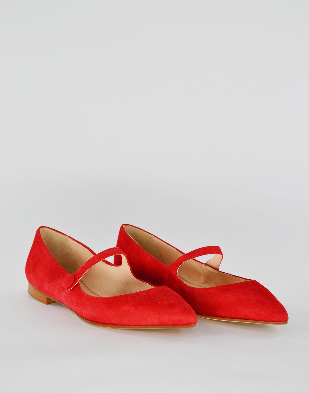 PROSPERINE Ballerina Mary Jane in Camoscio Rosso
