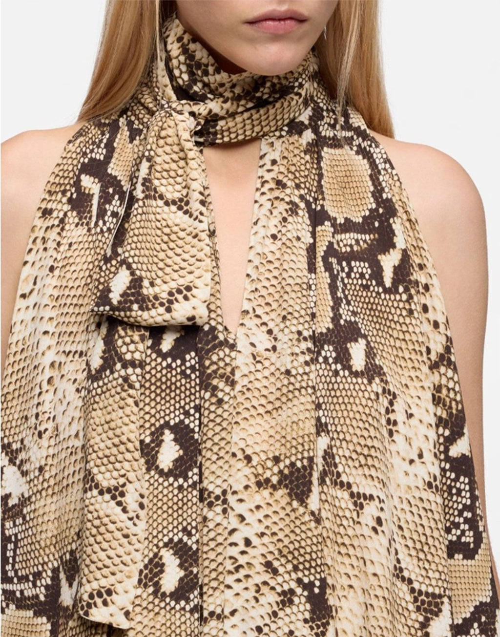 7 FOR ALL MANKIND Blusa Senza Maniche in Viscosa Snake