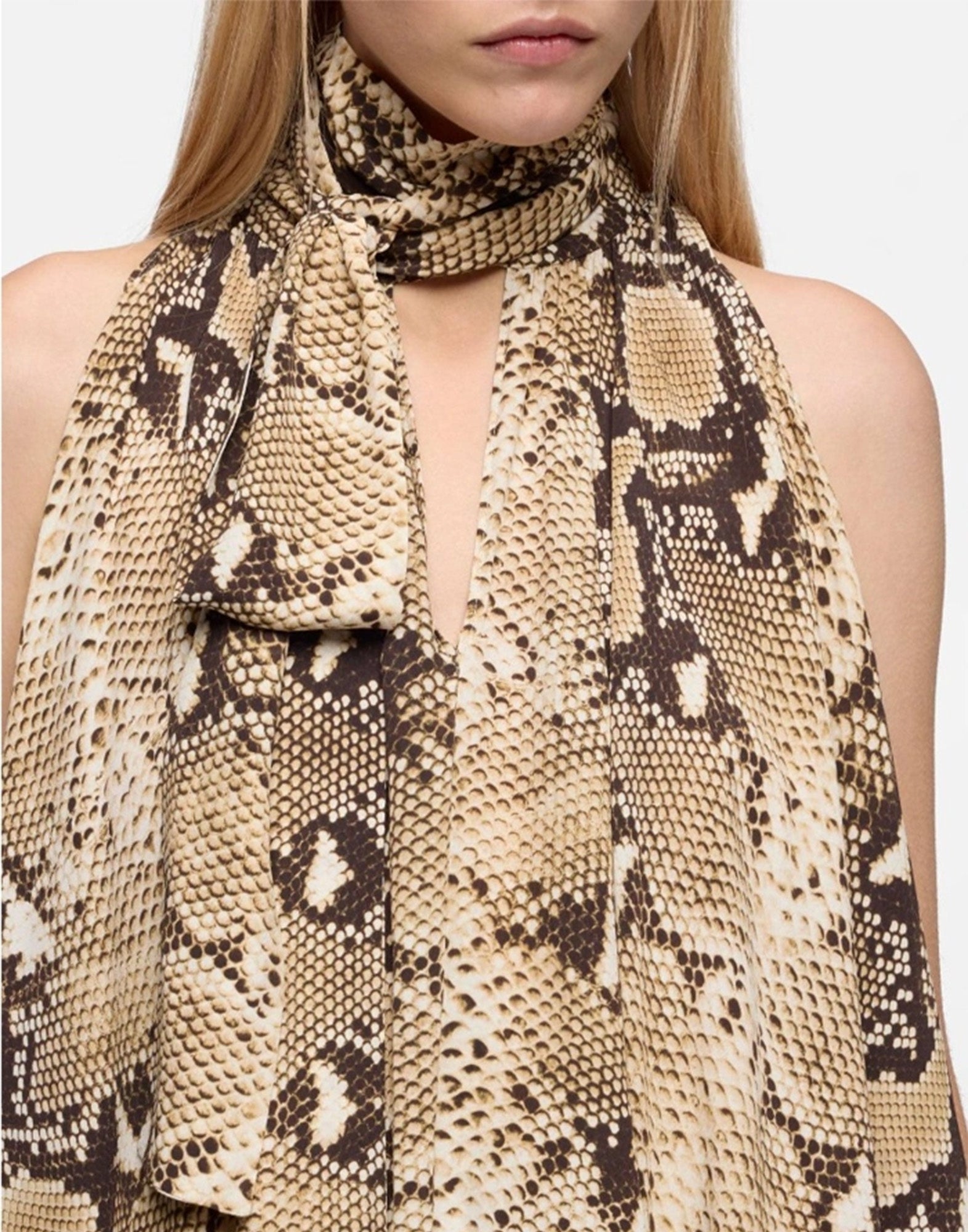 7 FOR ALL MANKIND Blusa Senza Maniche in Viscosa Snake