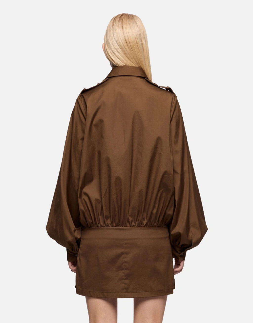 7 FOR ALL MANKIND Mini Abito Utility in Popeline Toffee