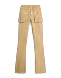 7 FOR ALL MANKIND Cargo Low Skinny Boot Pantaloni in Canvas Beige