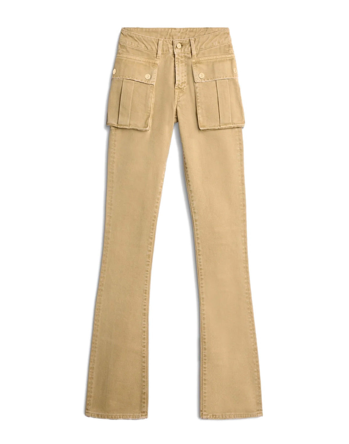 7 FOR ALL MANKIND Cargo Low Skinny Boot Pantaloni in Canvas Beige