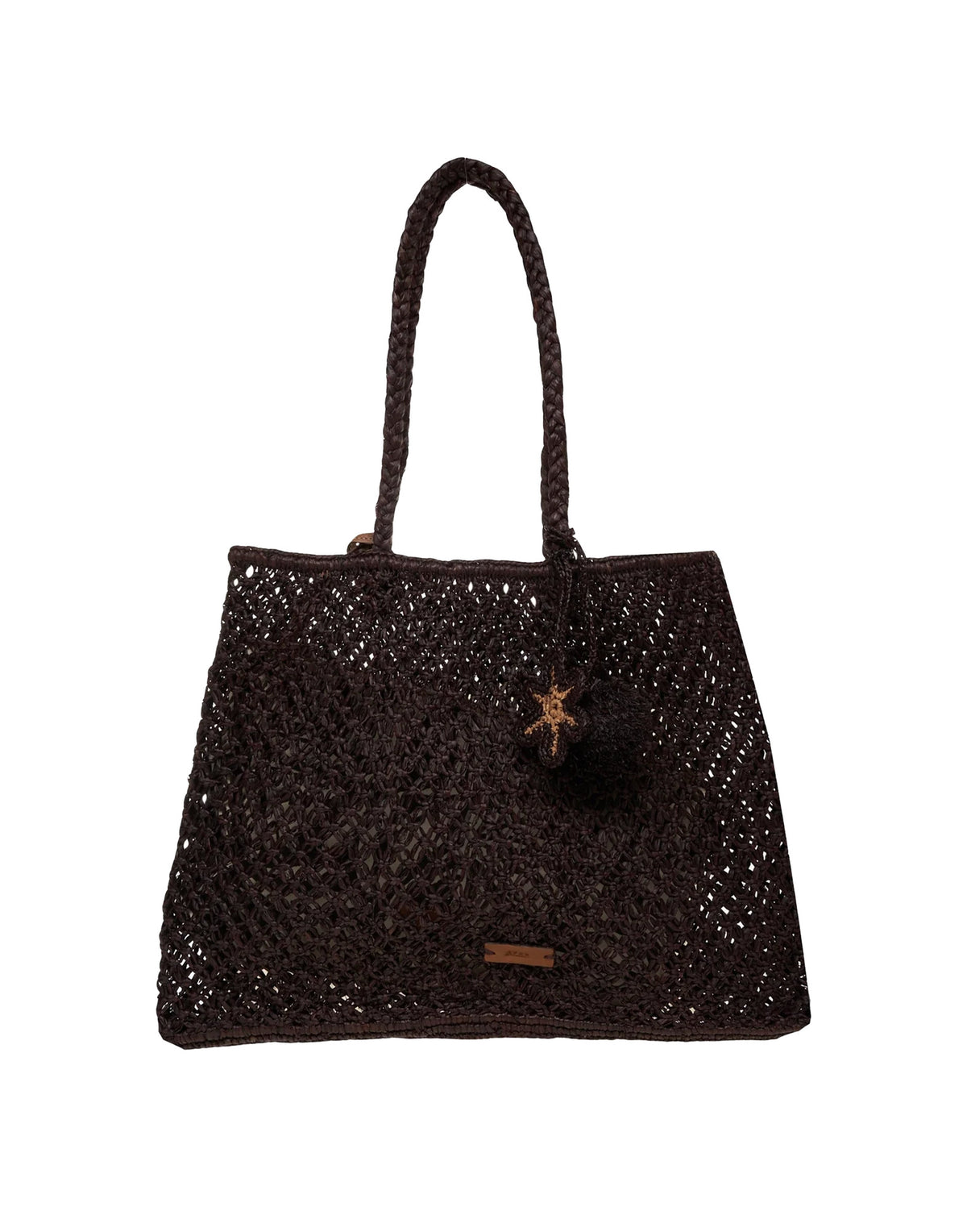 AFAR Borsa Shopper Birgit in Rafia Ebony