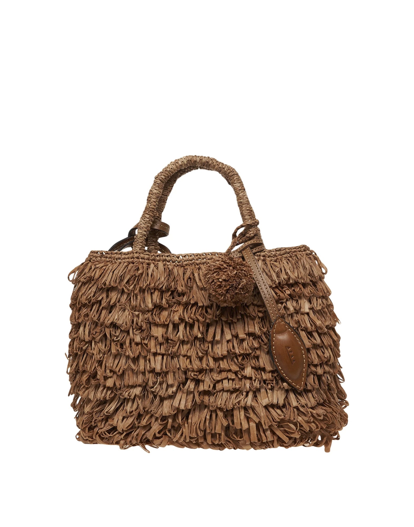 AFAR Borsa Keisha Small in Rafia Cognac