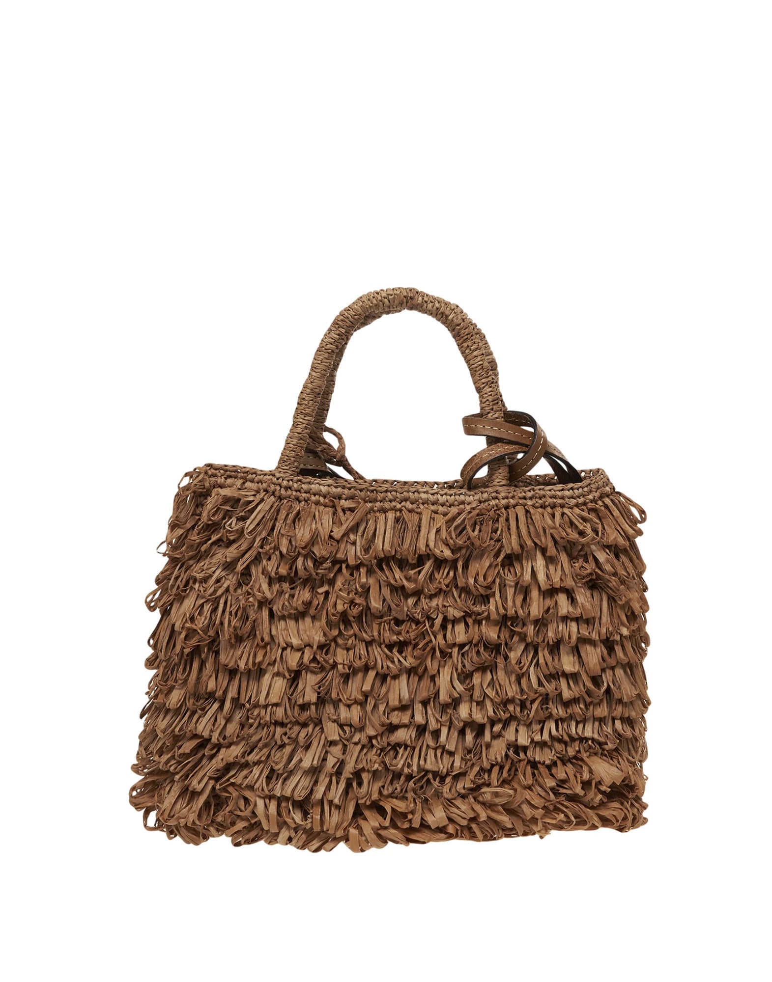 AFAR Borsa Keisha Small in Rafia Cognac