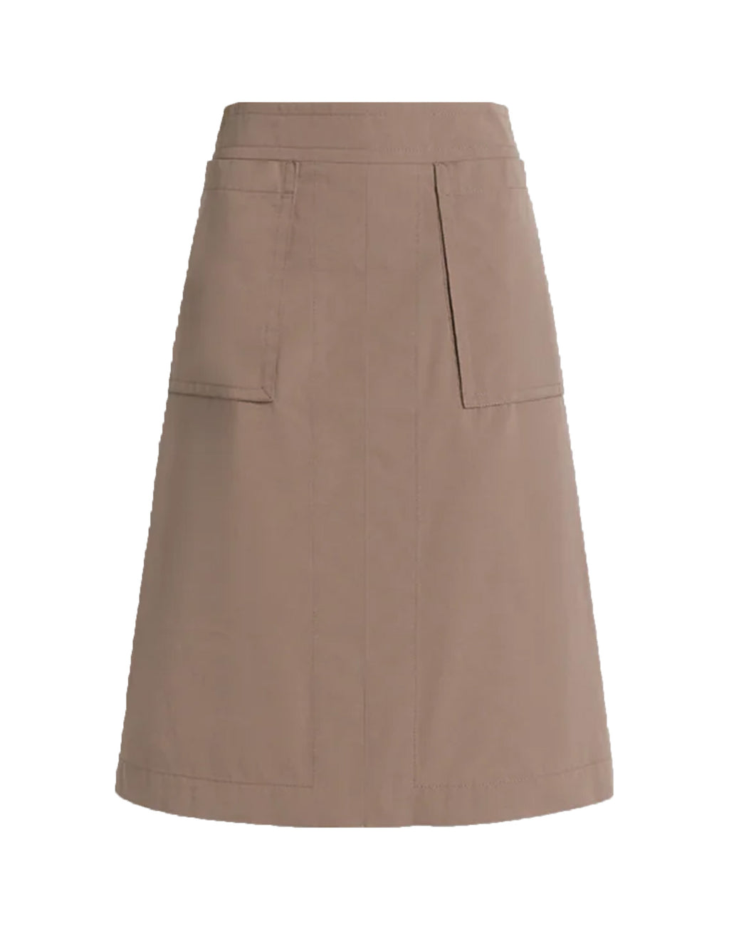 ALBERTA FERRETTI Gonna Midi in Cotone Utility Beige