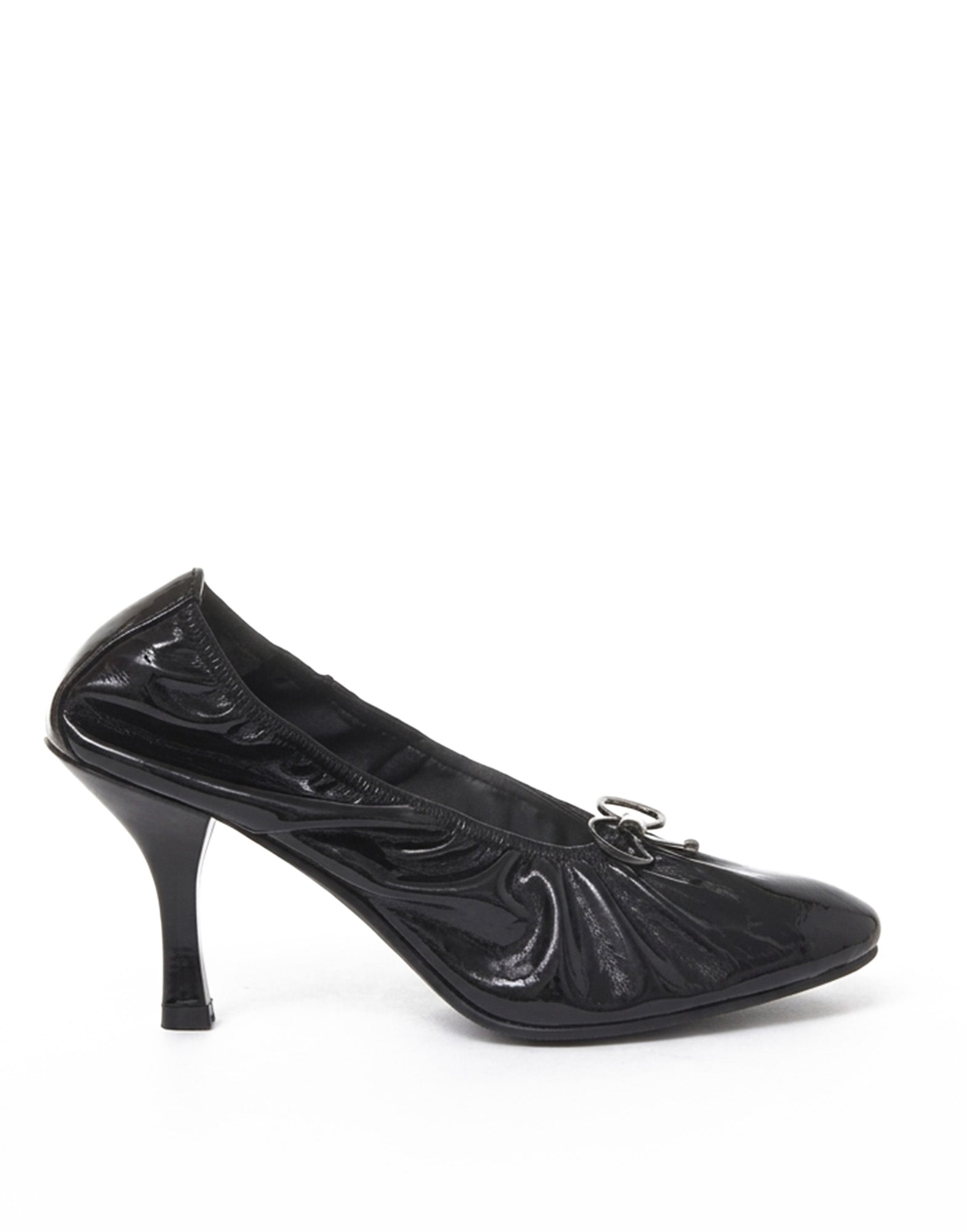 ALBERTA FERRETTI Decollete Ballerina in Pelle Black