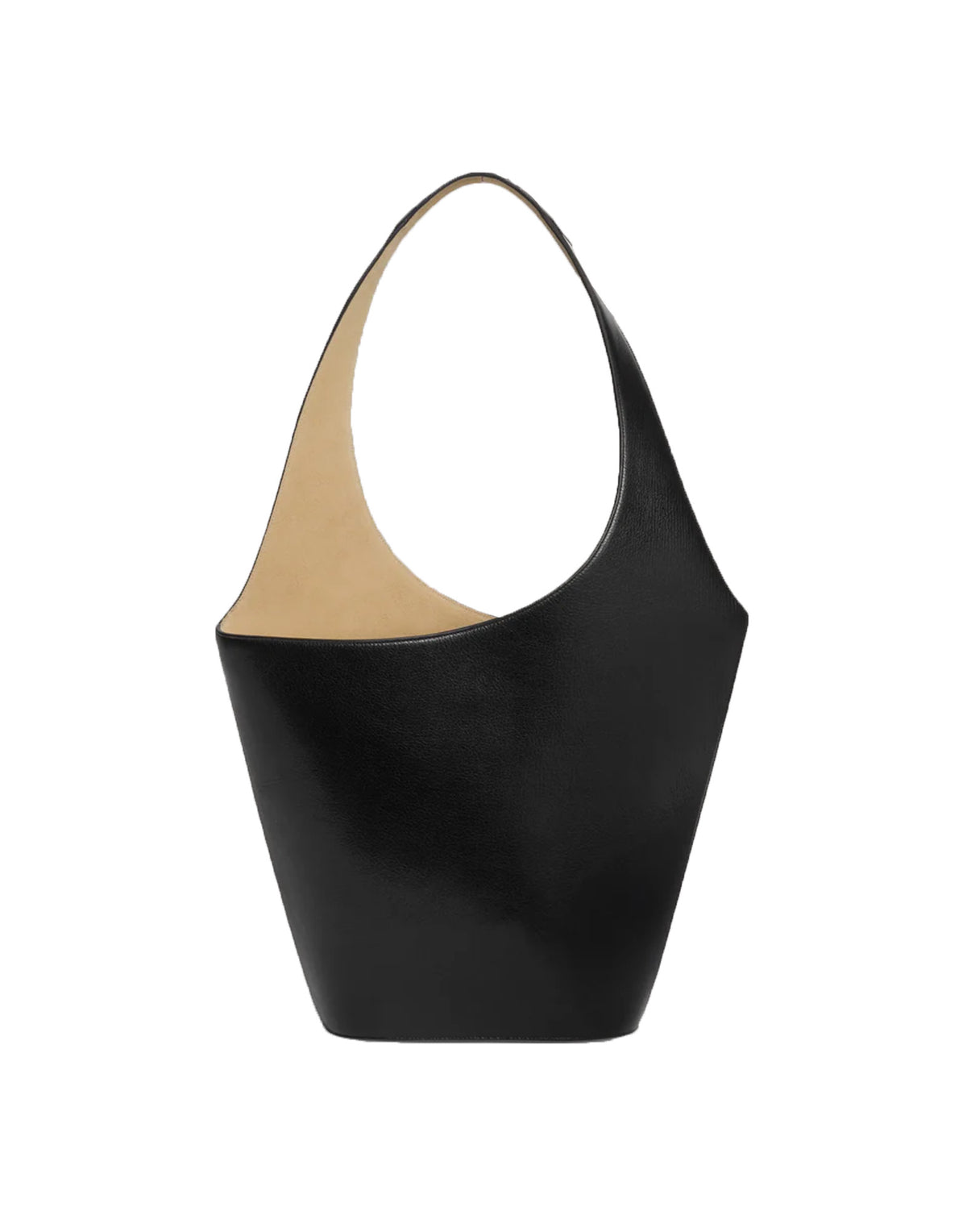 ALBERTA FERRETTI Borsa Scultorea in Pelle di Capra Nera