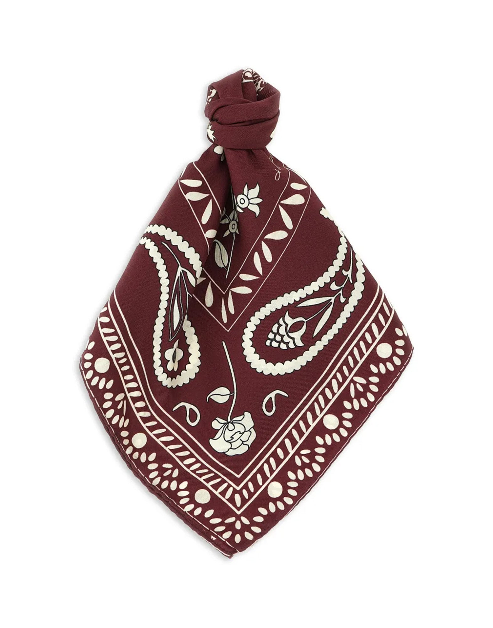 ALBERTO BIANI Foulard in Seta Stampata Bordeaux