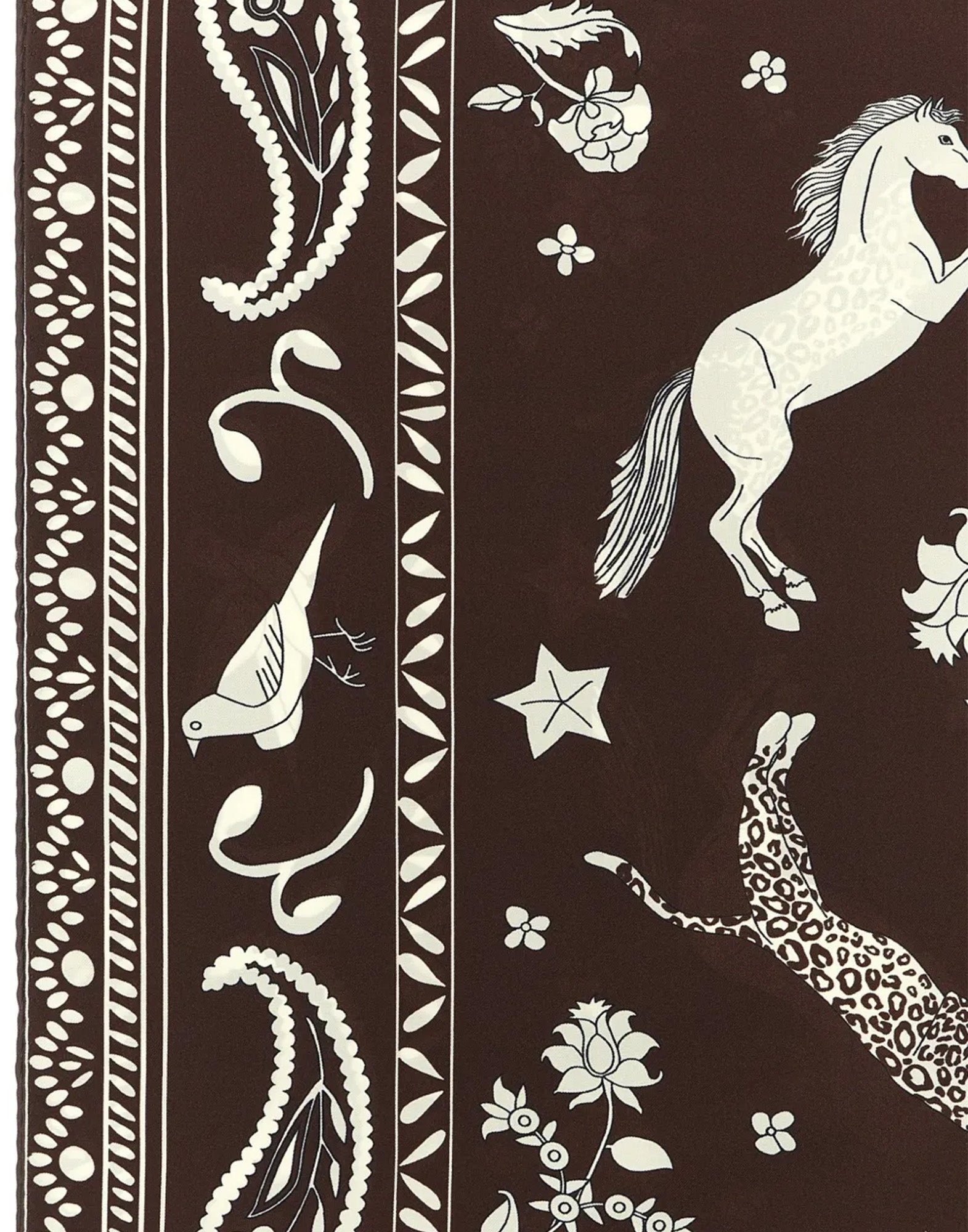 ALBERTO BIANI Foulard in Seta Stampata Ciocco