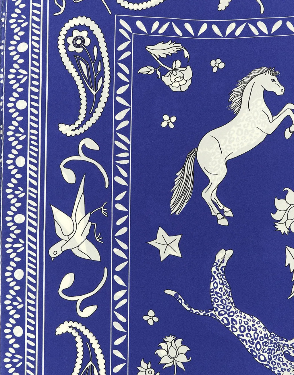 ALBERTO BIANI Foulard in Seta Stampata Blu