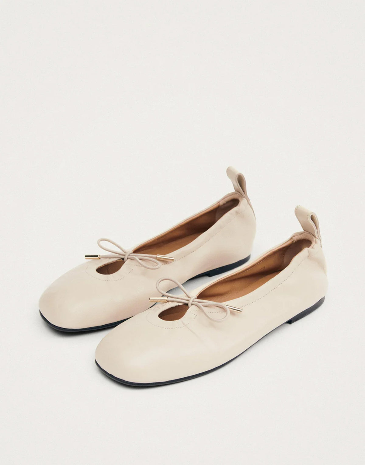 Ballerines Rosalind en cuir crème ALOHAS