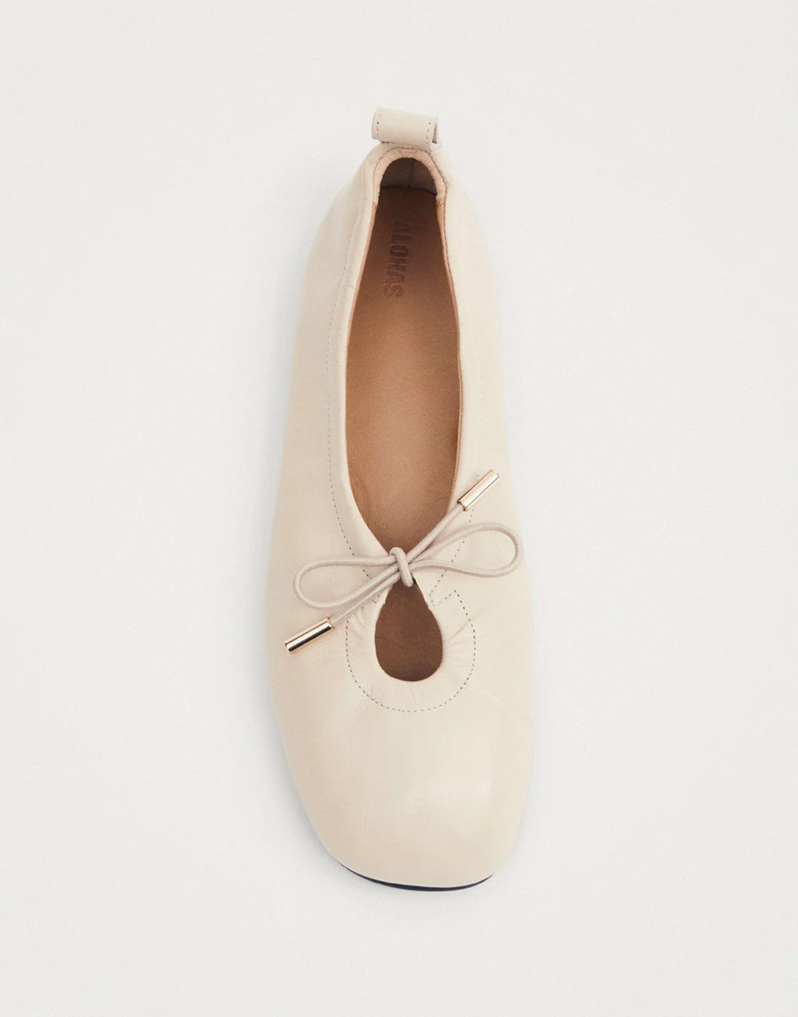 ALOHAS Ballerine Rosalind in Pelle Color Crema
