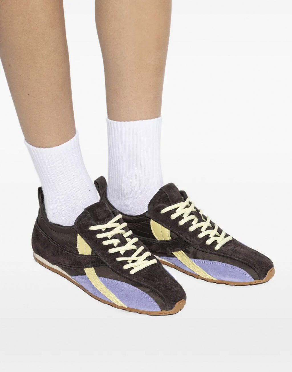 ALOHAS Sneakers TB.304 Brown/Yellow/Light Blue