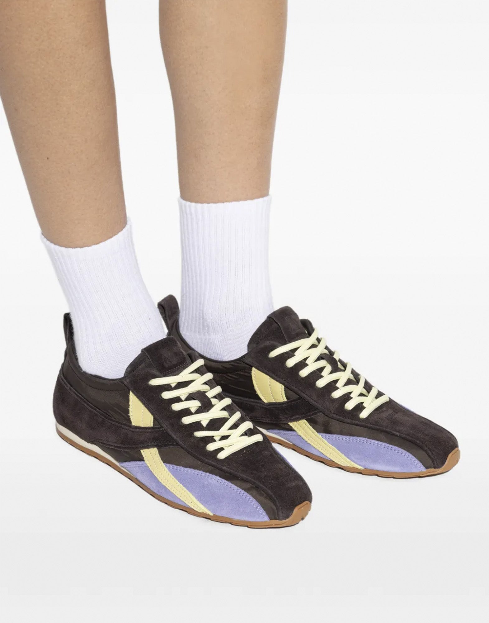 ALOHAS Sneakers TB.304 Brown/Yellow/Light Blue