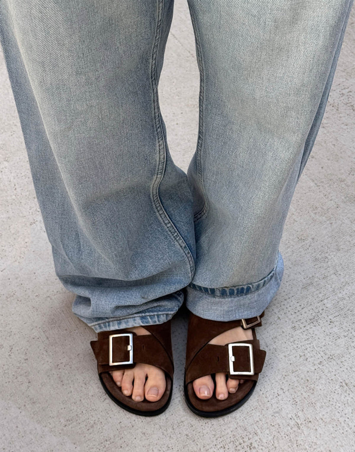 Sandales Alba en daim marron ALOHAS