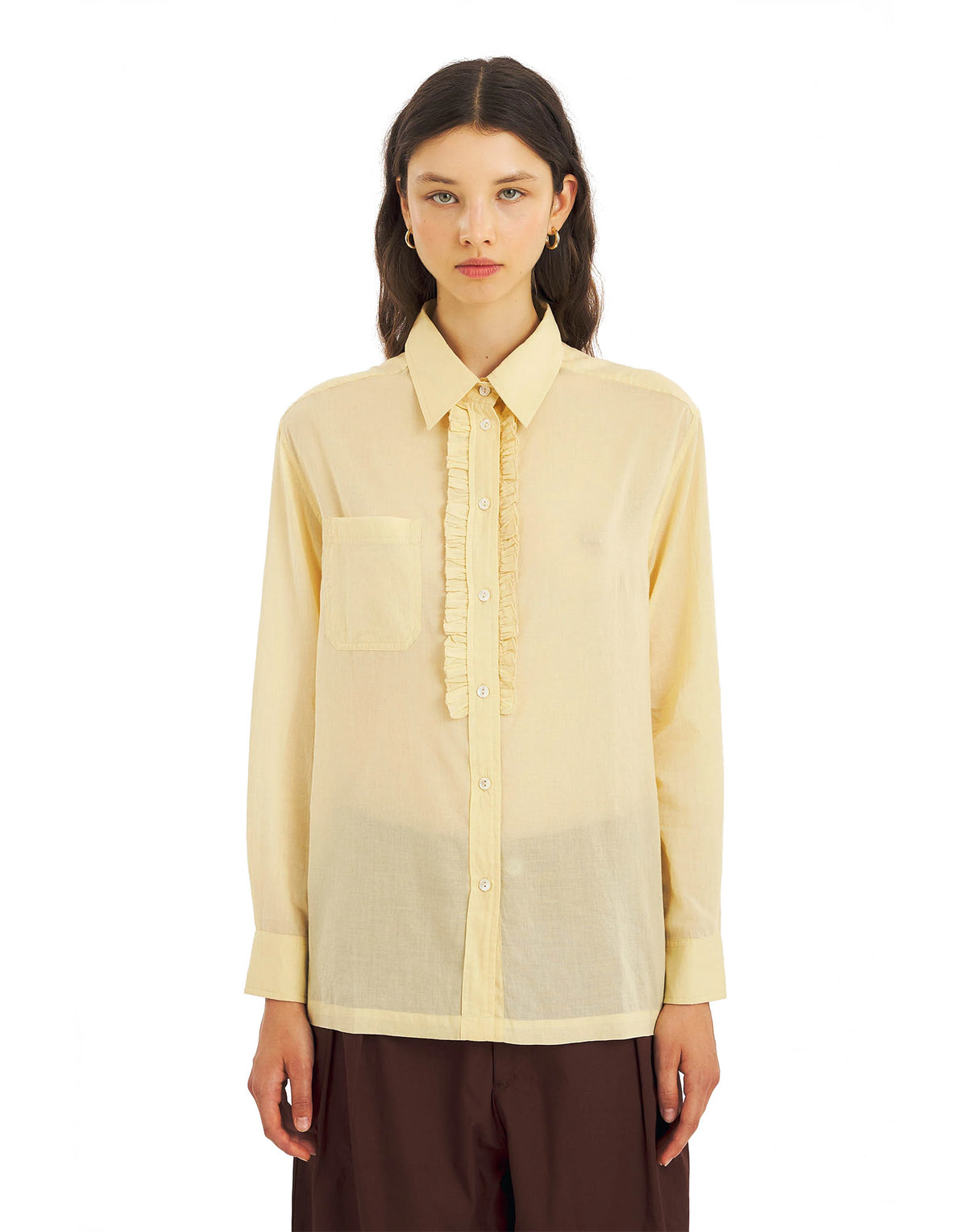ANTIK BATIK Camicia Angela in Voile di Cotone Peach