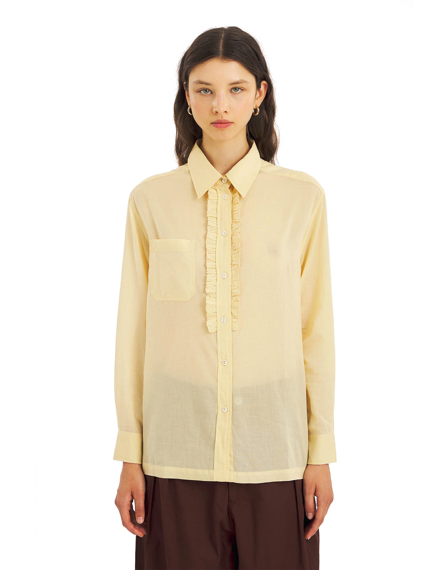 ANTIK BATIK Camicia Angela in Voile di Cotone Peach