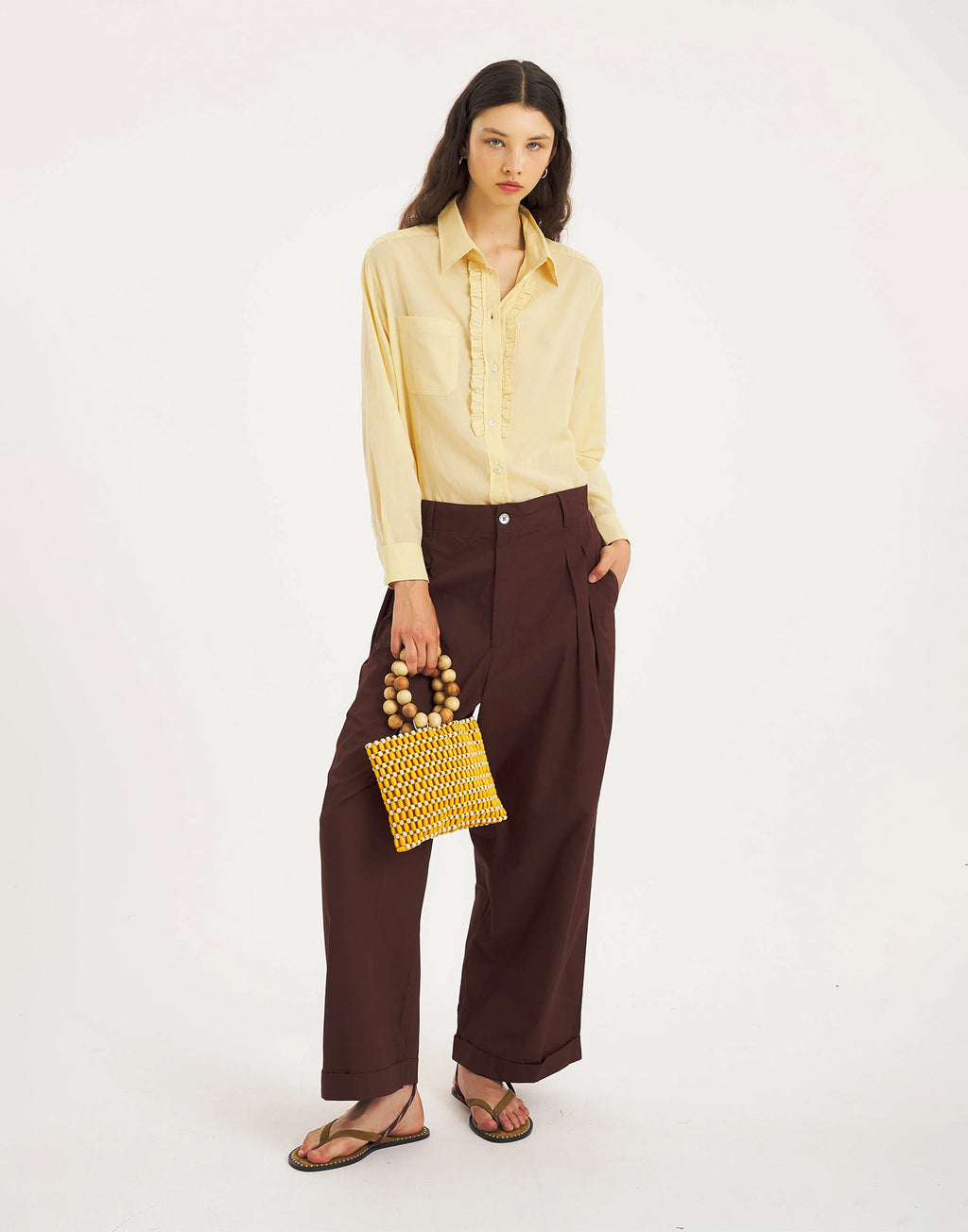 ANTIK BATIK Camicia Angela in Voile di Cotone Peach