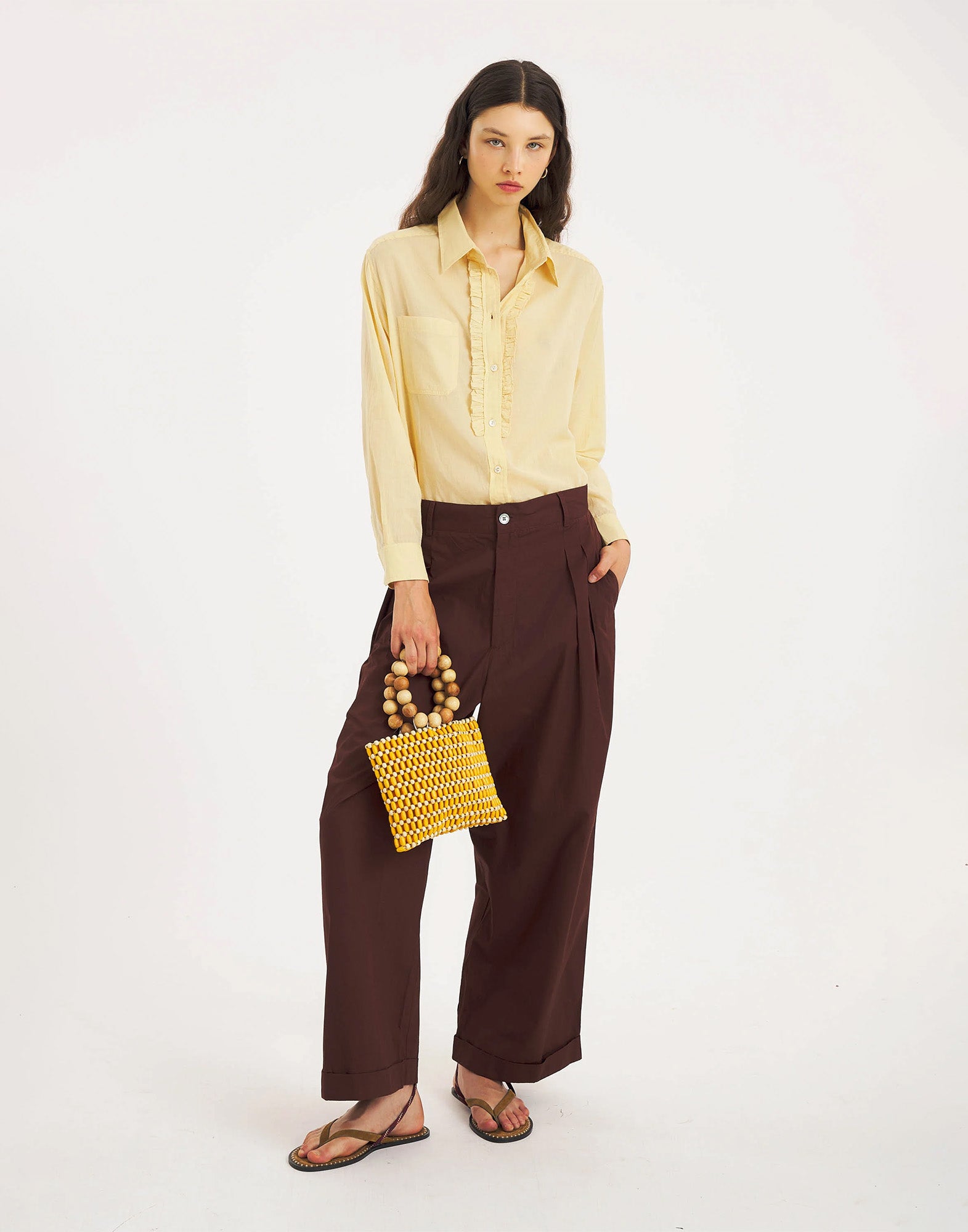 ANTIK BATIK Camicia Angela in Voile di Cotone Peach