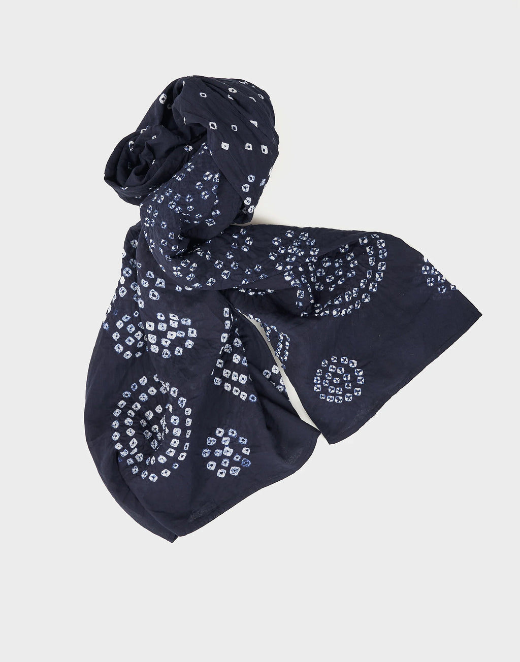 ANTIK BATIK Pareo Bandini in Voile di Cotone Blu Navy