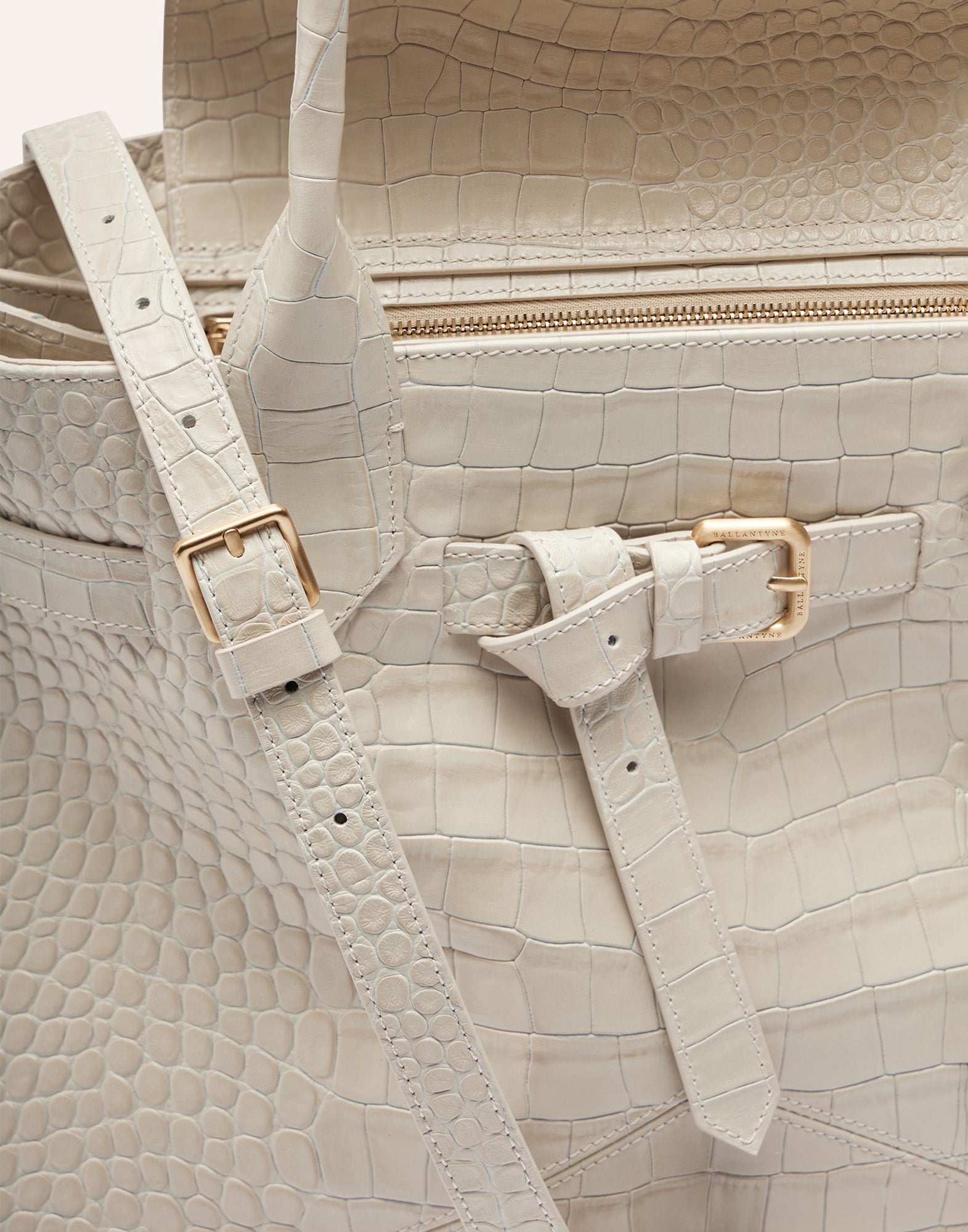 BALLANTYNE Borsa Kate Bag 993 Media Stampa Cocco Gesso