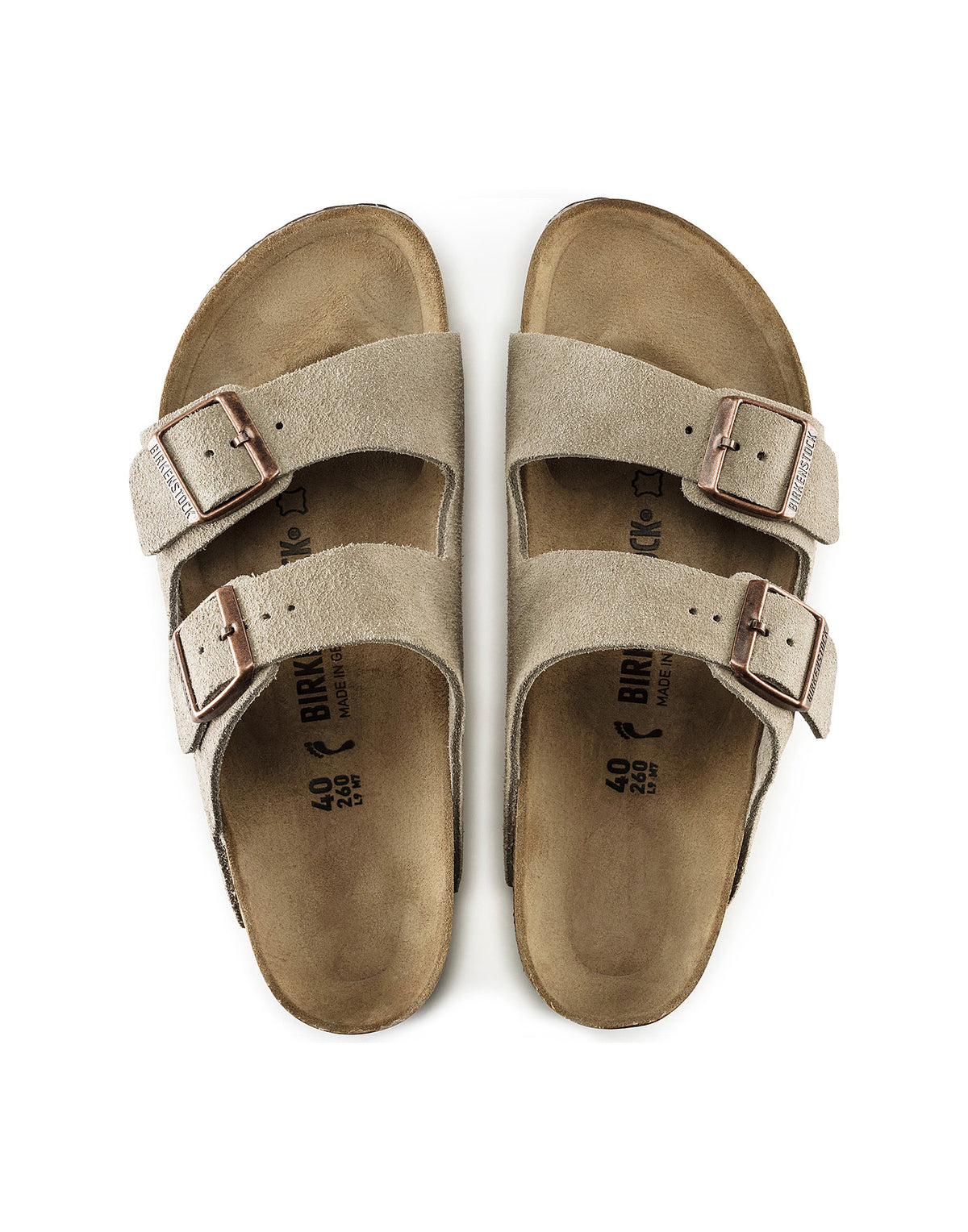 BIRKENSTOCK Arizona Taupe donna – Sandali in Pelle Scamosciata
