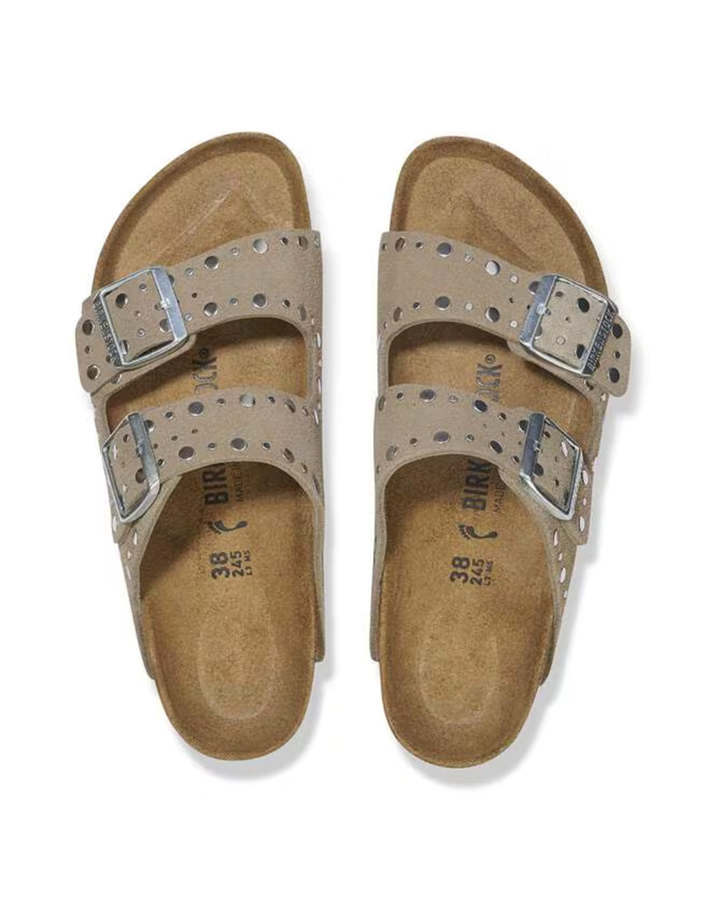 BIRKENSTOCK Arizona Rivet in Pelle Scamosciata Taupe
