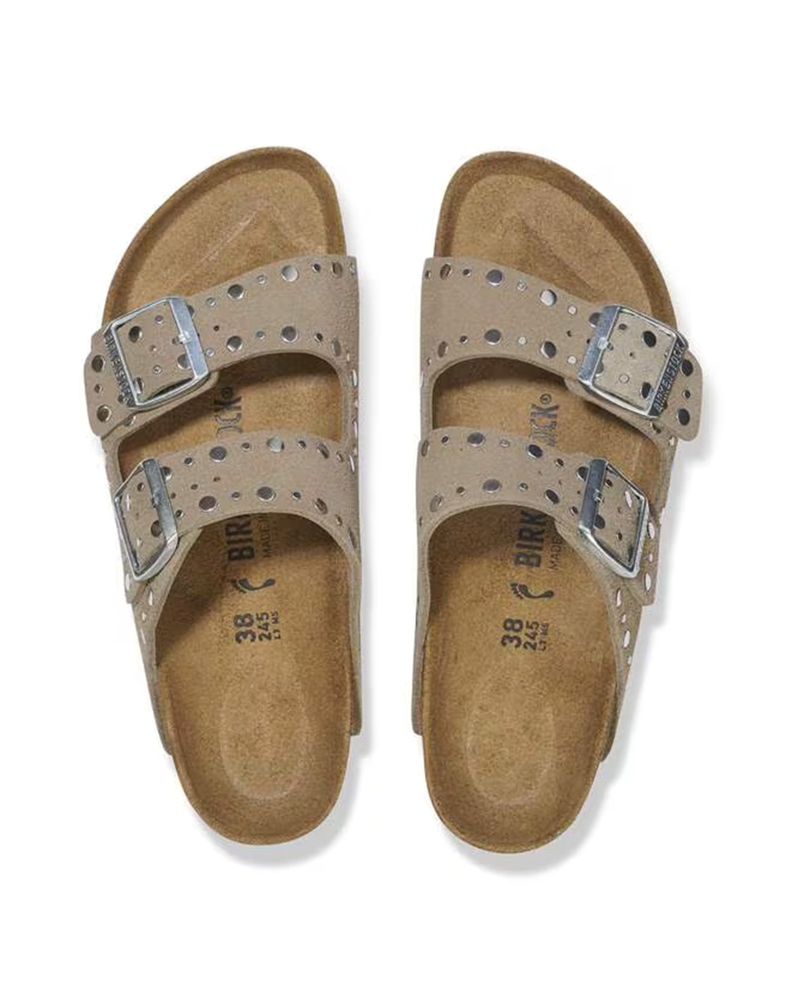 BIRKENSTOCK Arizona Rivet in Pelle Scamosciata Taupe