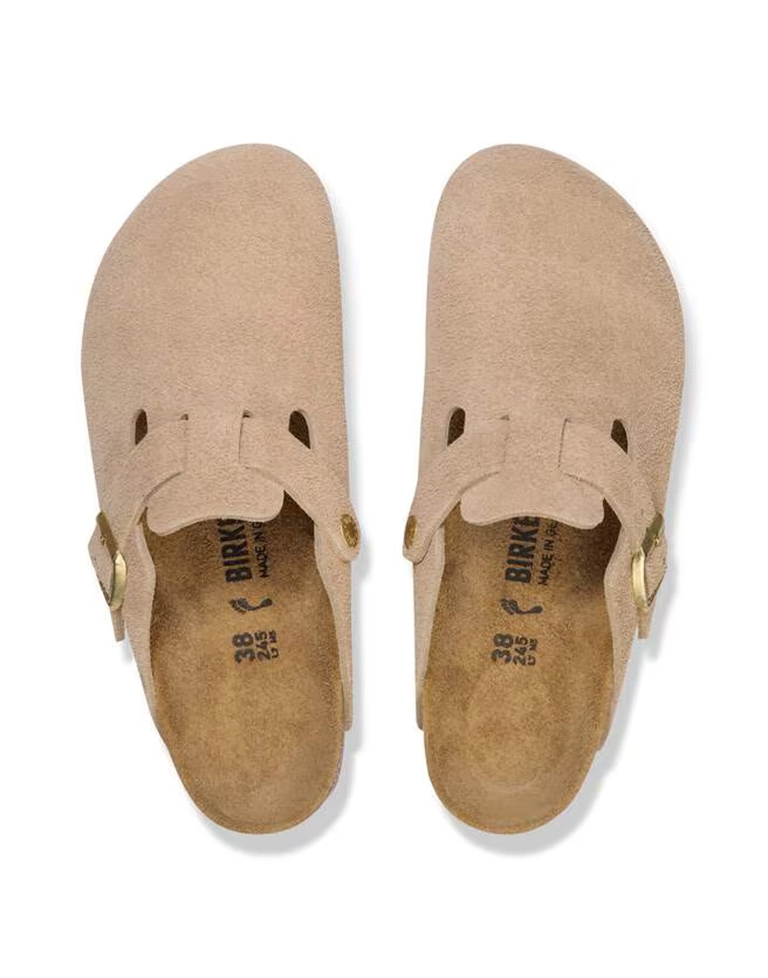 BIRKENSTOCK Boston in Pelle Scamosciata Sandcastle